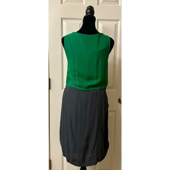 Anthropologie Edme & Esyllte Color Block Drawstring Shirt Dress Women's Medium - Picture 2 of 9
